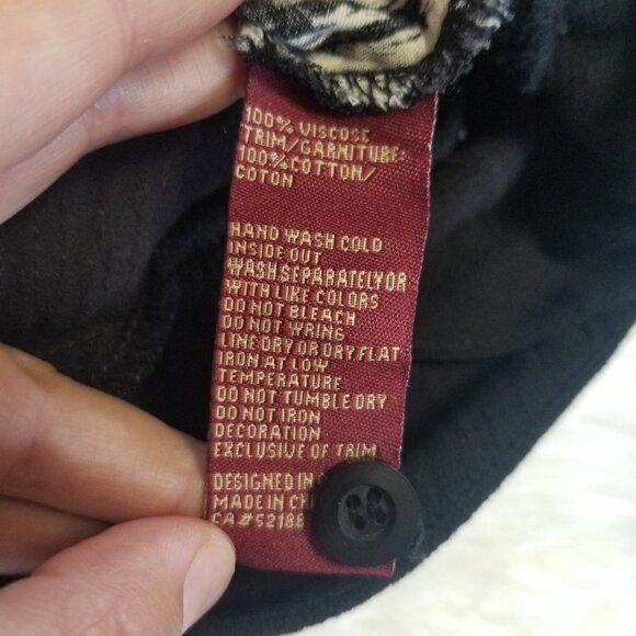 3Stones Black White Patterned 100% Cotton Tank Top Casual Lightweight Cross Back - Picture 6 of 8